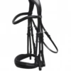 1111-00010 Schockemohle Milan Anatomic Double Bridle, Padded With Silver Hardware, Includes Two Browbands: Leather And Crystal -Equestrian Supply Store 1111 00010 schockemohle milan anatomic double brid