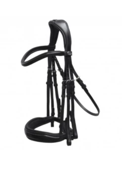 1111-00010 Schockemohle Milan Anatomic Double Bridle, Padded With Silver Hardware, Includes Two Browbands: Leather And Crystal