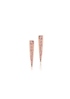14kR Diamond Spike Earrings