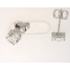 14kW White Topaz 6mm Filigree Detail Studs