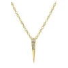 14kY Dia .05cw 17.5'' Spike With 3 Round Diamonds Necklace -Equestrian Supply Store 14ky dia 05cw 175 spike with 3 round diamonds neck