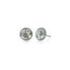 18kW Green Amethyst Checkerboard Cut Crown Collection Stud Earrings -Equestrian Supply Store 18kw green amethyst checkerboard cut crown collect