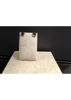 18kY Smokey Topaz Checkerboard Cut Crown Collection Earrings