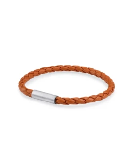 8” Single Strand Saddle Leather Magnet Closure Bracelet