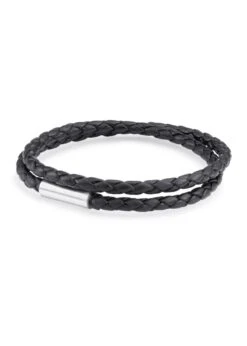 Black Double Strand 16” Magnet Closure Men’s Bracelet
