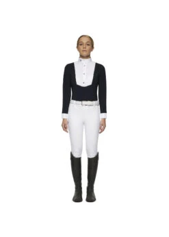 CAA028 Cavalleria Toscana Junior Logo Button Up Shirt W/ Bib