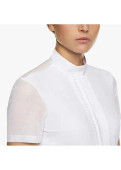 CAD153 Cavalleria Toscana Pleated Jersey S/S Shirt