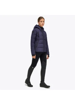 GID267 Cavalleria Toscana Matte Jersey Quilted Hooded Puffer Jacket -Equestrian Supply Store cavalleria toscana gid267 cavalleria toscana matte 2