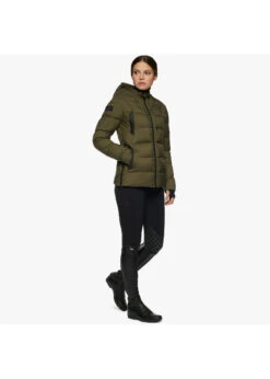 GID267 Cavalleria Toscana Matte Jersey Quilted Hooded Puffer Jacket -Equestrian Supply Store cavalleria toscana gid267 cavalleria toscana matte 3