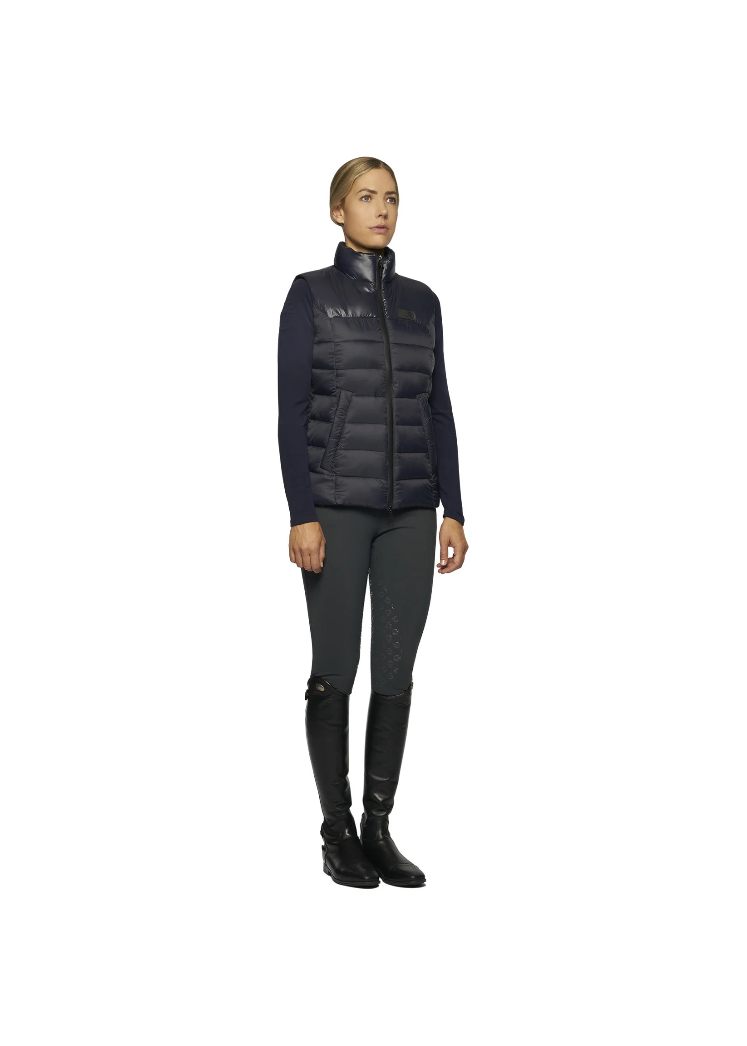 GLD247 Cavalleria Toscana Women’s Shiny/Matte Nylon Puffer Vest 6 GLD247 Cavalleria Toscana Women’s Shiny/Matte Nylon Puffer Vest - Image 4