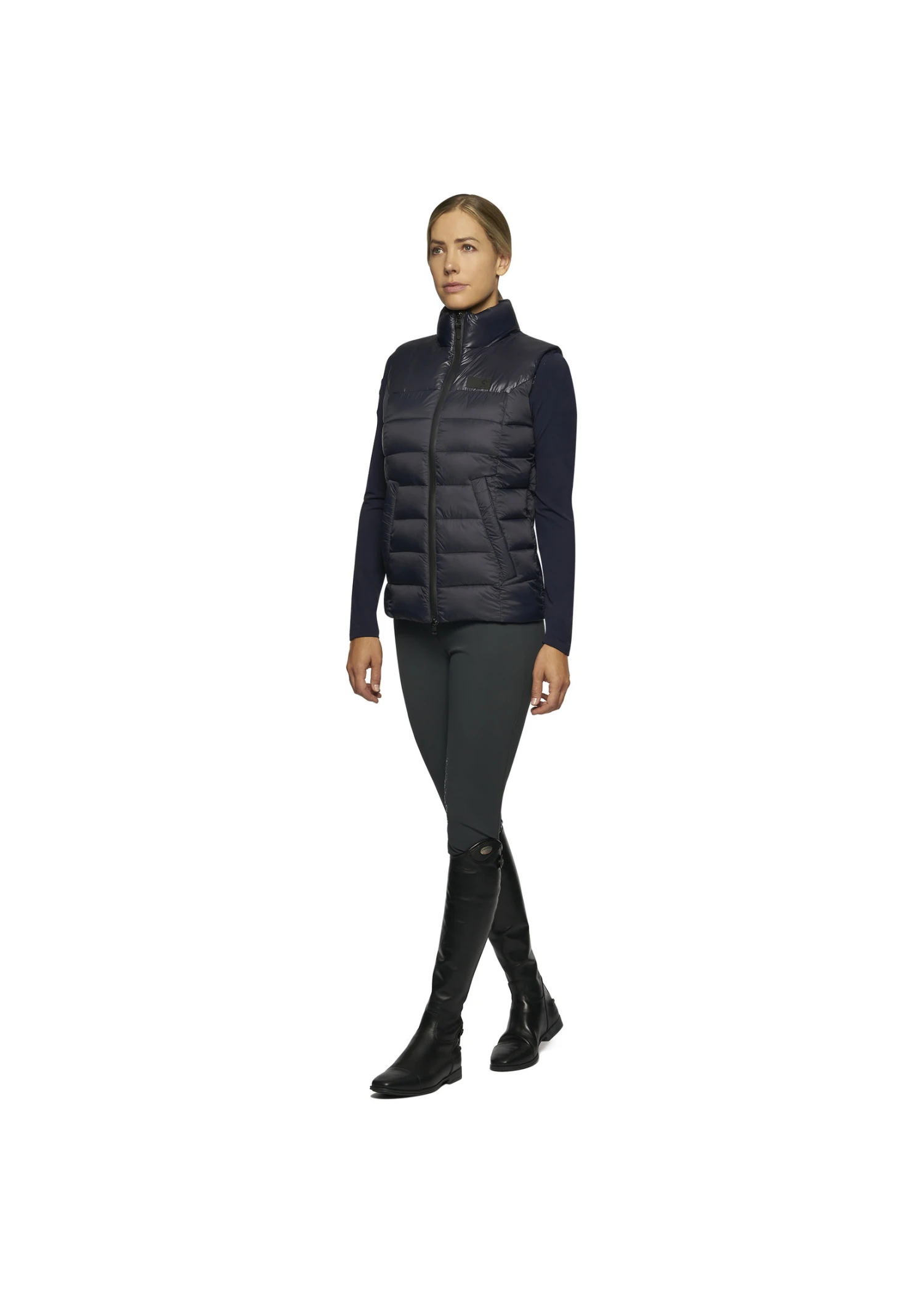 GLD247 Cavalleria Toscana Women’s Shiny/Matte Nylon Puffer Vest 8 GLD247 Cavalleria Toscana Women’s Shiny/Matte Nylon Puffer Vest - Image 6