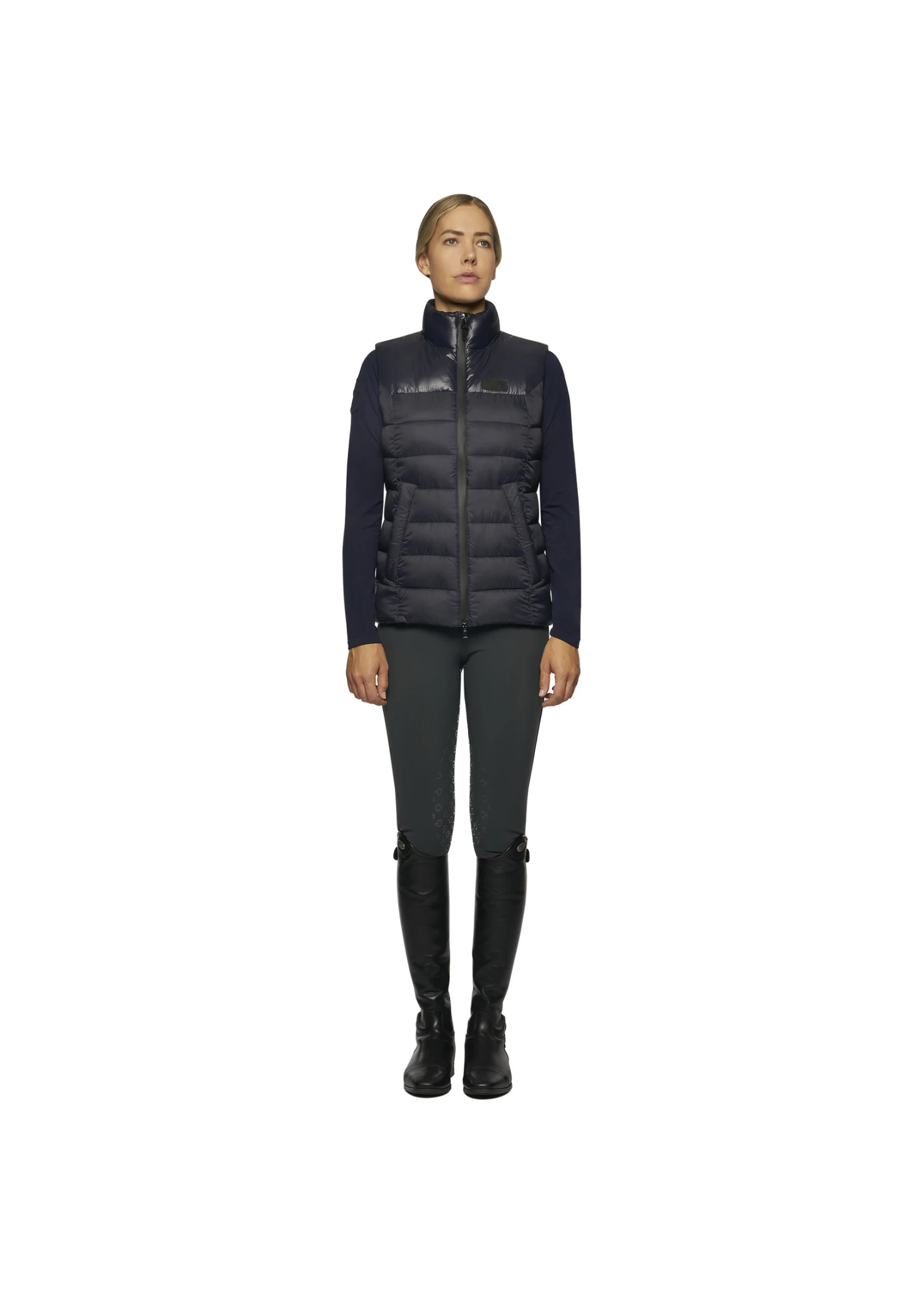 GLD247 Cavalleria Toscana Women’s Shiny/Matte Nylon Puffer Vest 9 GLD247 Cavalleria Toscana Women’s Shiny/Matte Nylon Puffer Vest - Image 7