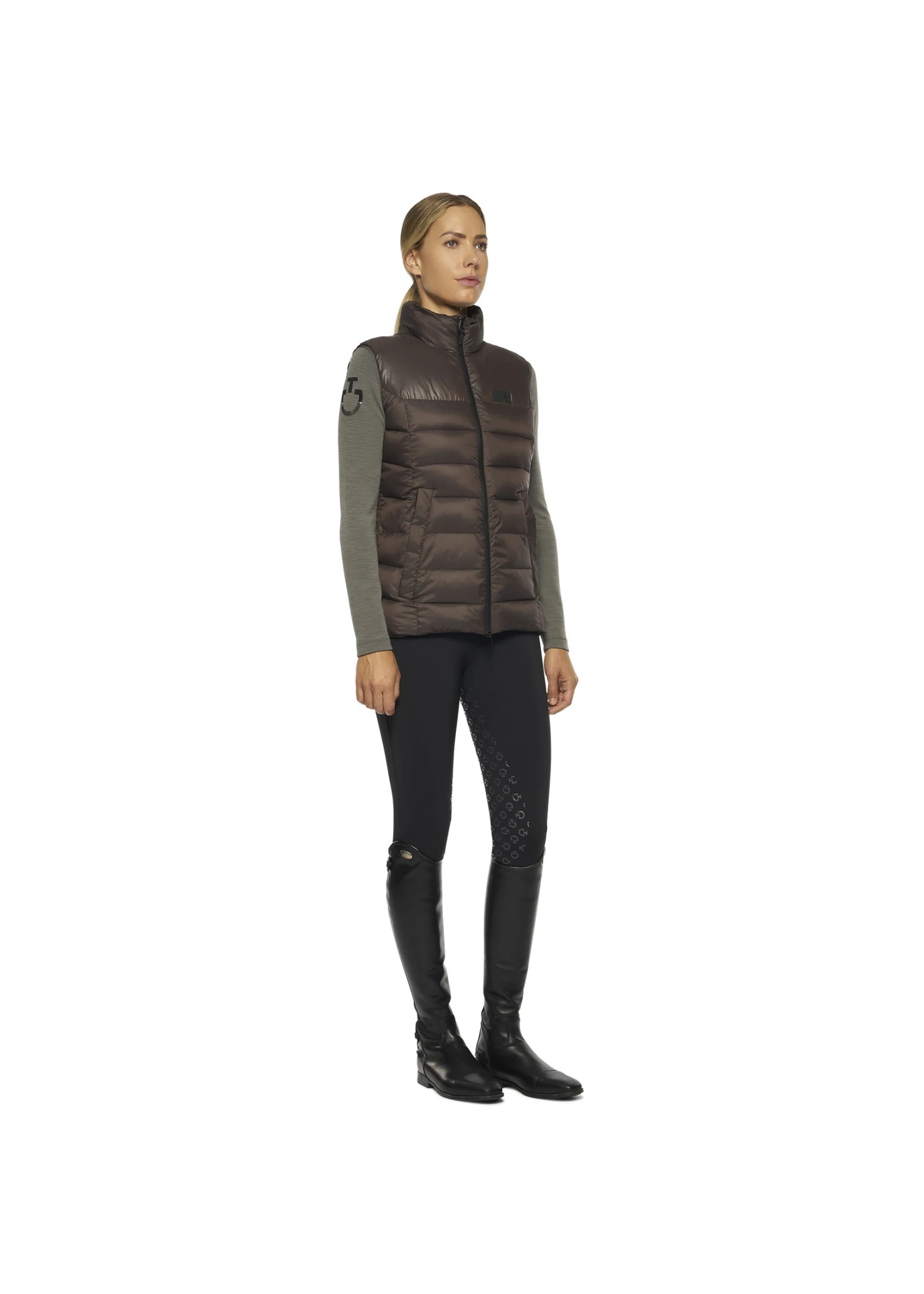 GLD247 Cavalleria Toscana Women’s Shiny/Matte Nylon Puffer Vest 3 GLD247 Cavalleria Toscana Women’s Shiny/Matte Nylon Puffer Vest