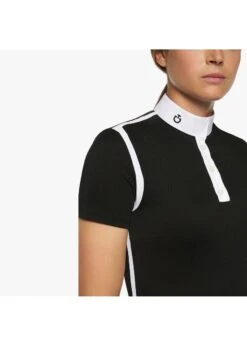 POD290 Cavalleria Toscana Women's Jersey Pique Contour S/S Button Competition Polo 9 POD290 Cavalleria Toscana Women's Jersey Pique Contour S/S Button Competition Polo -Equestrian Supply Store cavalleria toscana pod290 cavalleria toscana women 3