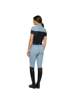 POD294 Cavalleria Toscana Women's Perforated Jersey Training Polo With Jersey Stripes -Equestrian Supply Store cavalleria toscana pod294 cavalleria toscana women 1