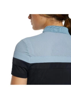 POD294 Cavalleria Toscana Women's Perforated Jersey Training Polo With Jersey Stripes -Equestrian Supply Store cavalleria toscana pod294 cavalleria toscana women 2