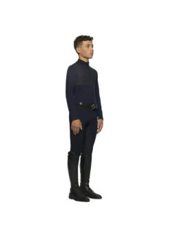 POO066 Cavalleria Toscana 3D Print Jersey Fleece Half Zip Turtleneck