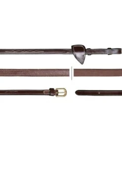 DY05F Dy'on Hunter Reins 4/8” Fancy Stitched