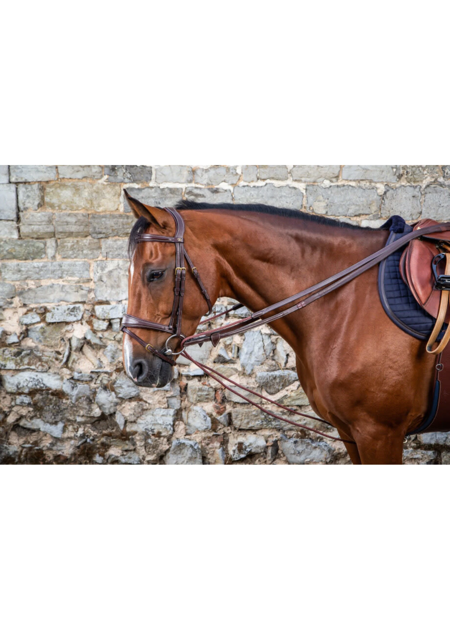 Dy’on D-Collection 5/8" Leather/Nylon Draw Reins 4 Dy’on D-Collection 5/8" Leather/Nylon Draw Reins - Image 2