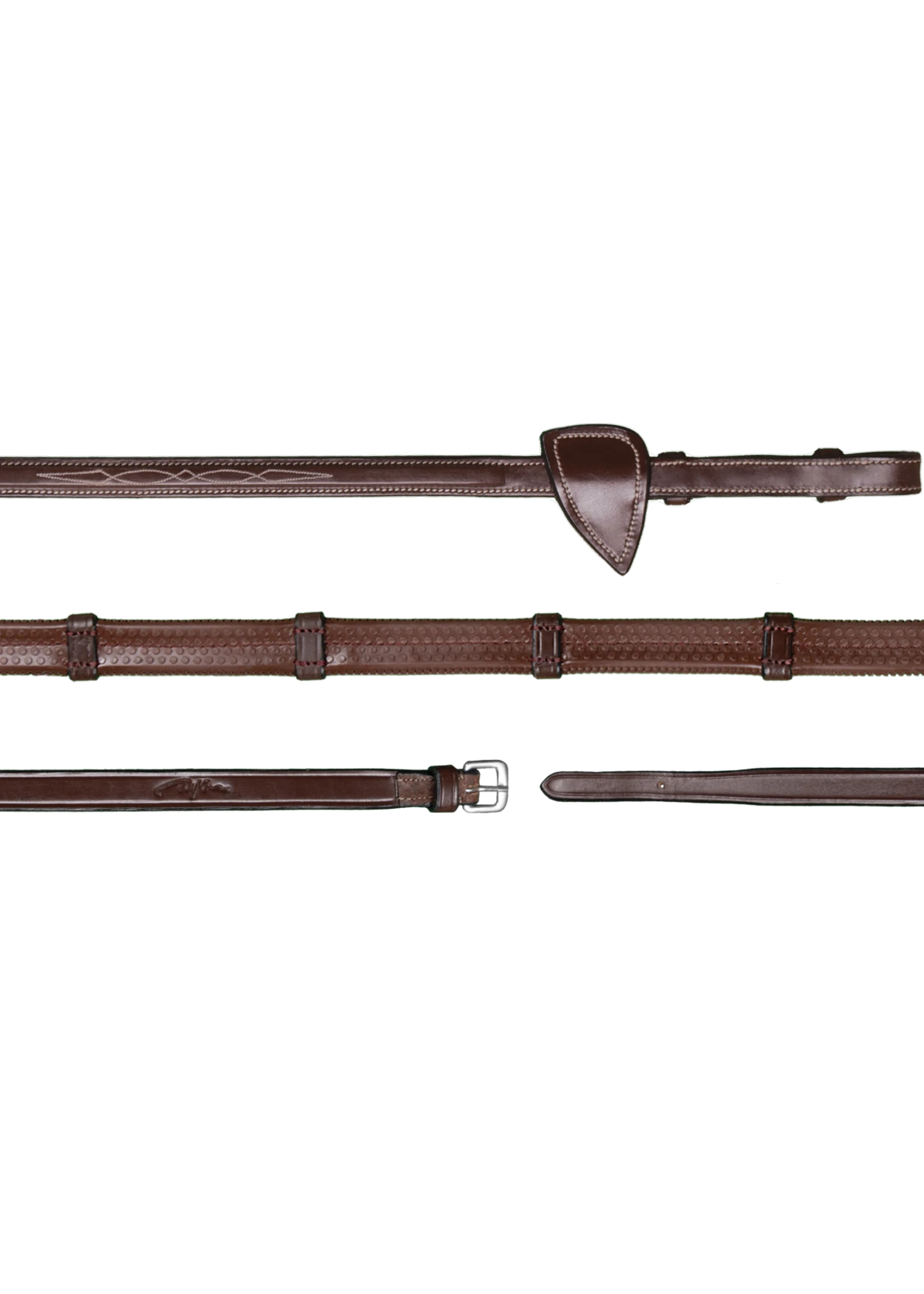 US05C Dy'on Hunter 1/2" Rubber Reins With Leather Loops 3 US05C Dy'on Hunter 1/2" Rubber Reins With Leather Loops