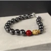 Hematite, Red Coral & Single Bone Beaded Men’s Bracelet -Equestrian Supply Store hematite red coral single bone beaded mens bracele