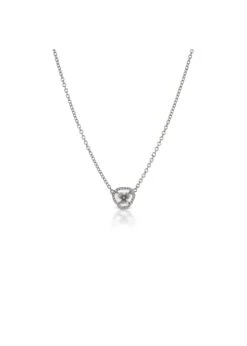 Oxidized 16-20'' Diamond Slice Surrounded By Pave Diamonds