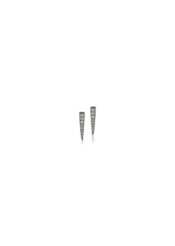 Oxidized Diamond Spike Earrings