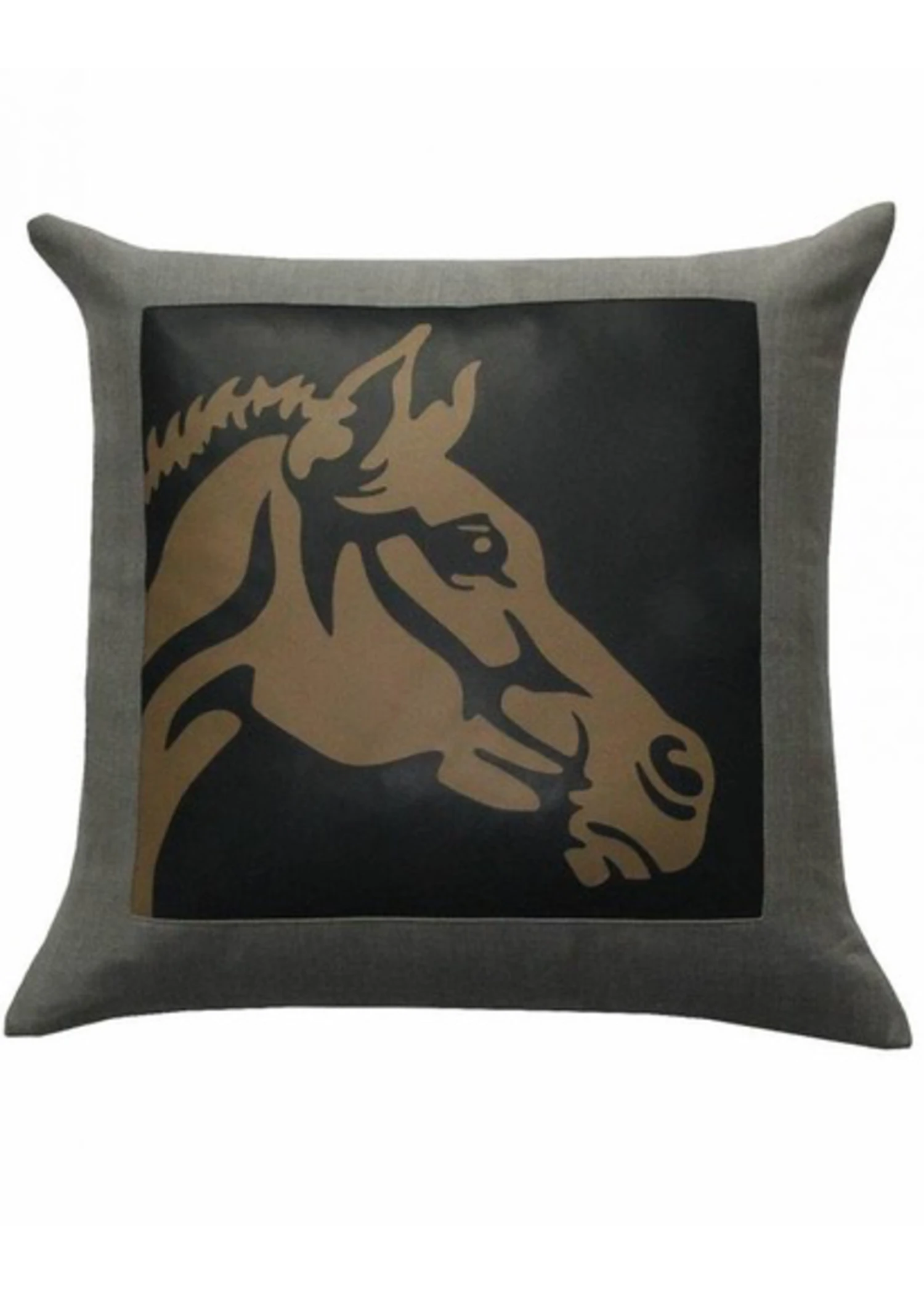 Rani Arabella Leather Horse Pillow 4 Rani Arabella Leather Horse Pillow - Image 2