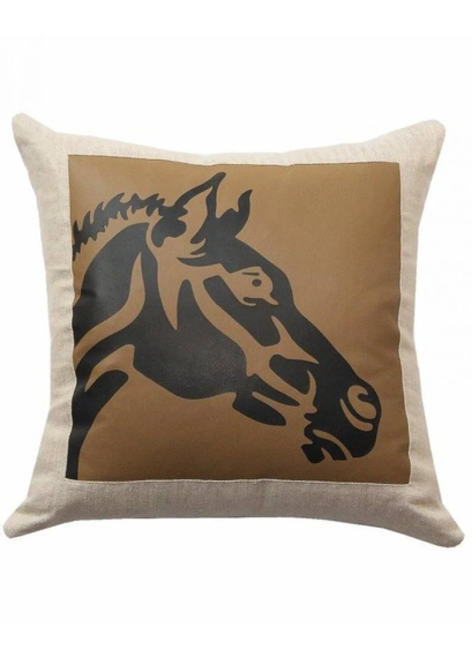 Rani Arabella Leather Horse Pillow 3 Rani Arabella Leather Horse Pillow