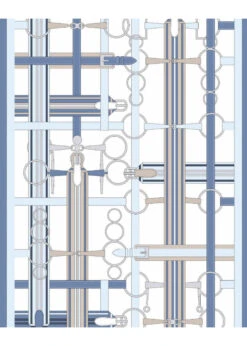 Rani Arabella Saddle Print Wool Silk Throw Siena