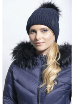 Samshield Mira Women's Beanie W/ Faux Fur Pom Pom & Polar Fleece Lining -Equestrian Supply Store samshield samshield mira womens beanie w faux fur 2