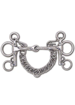 Toklat Stainless Steel Slow Twist Snaffle Tom Thumb Pelham - 3 3/4” Cheek